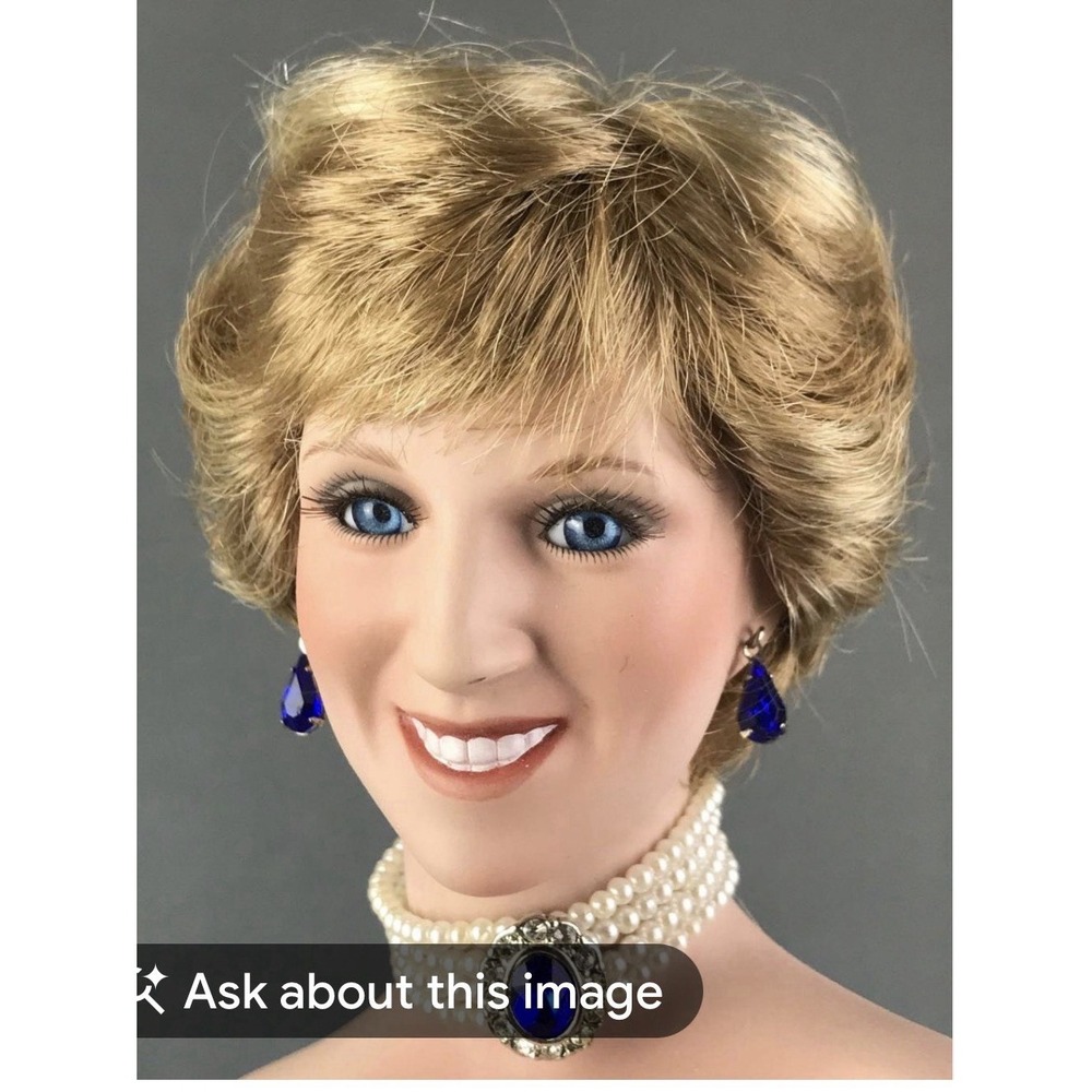 Diana Princess Of Wales Porcelain Doll 1998 Mint In Box 19" Ashton Drake Gallery